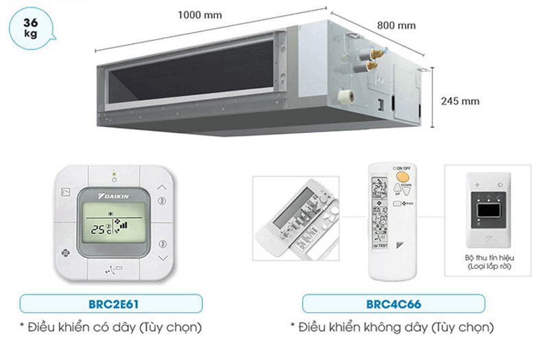 Điều hòa nối ống gió Daikin FBA125BVMA9/RZF125CVM